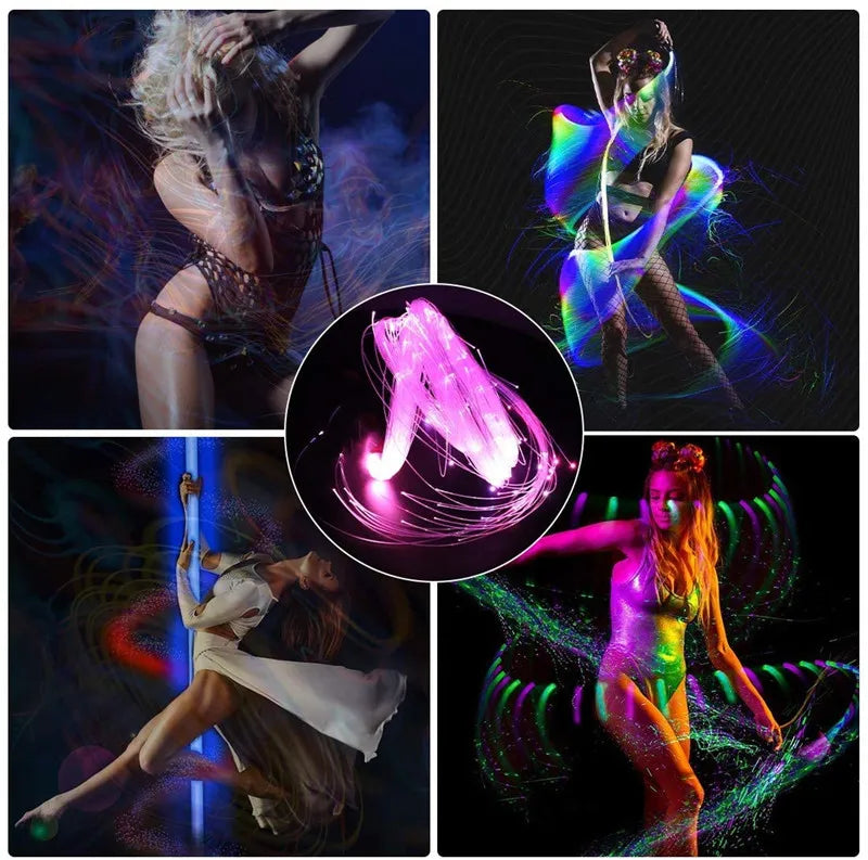 💚 WHAT I USE💚 140pcs 0.75mm LED Fiber Optic Whip | Dance Pixel Space Whips with Flash Light & 40 Color Modes