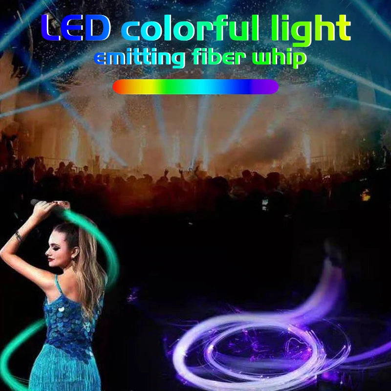 USB-Rechargeable PixelWhip | Lightweight Design with Full-Size Fiber Optics (130pcs 0.75mm, 22-178cm) | 360° Free Rotation