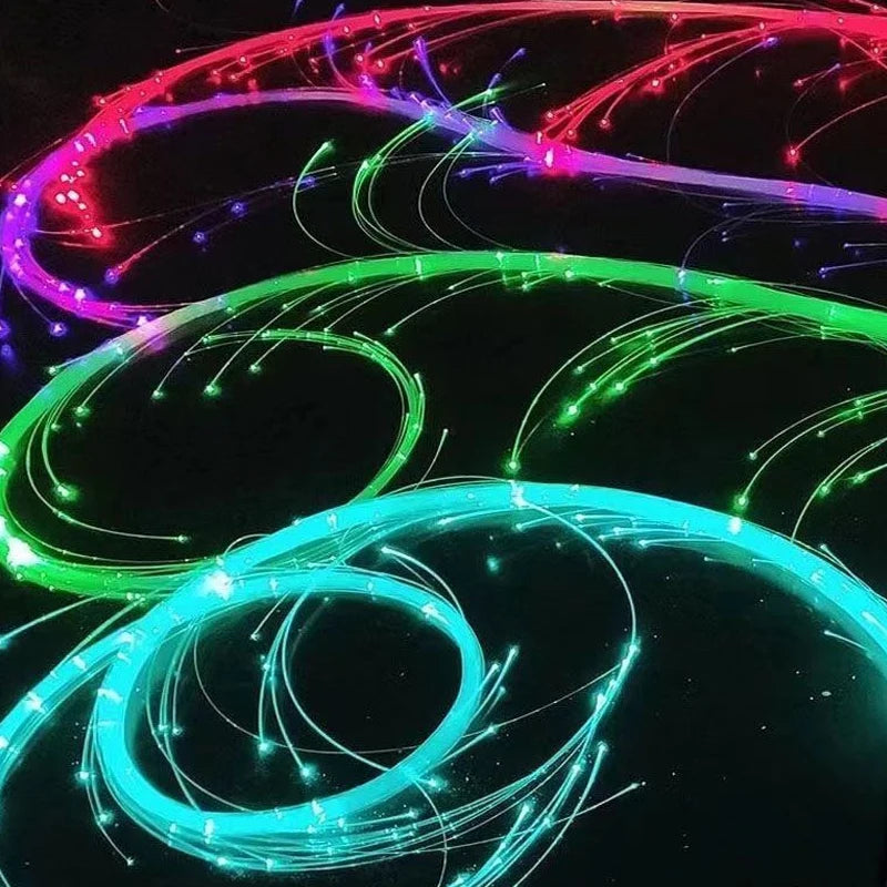 USB-Rechargeable PixelWhip | Lightweight Design with Full-Size Fiber Optics (130pcs 0.75mm, 22-178cm) | 360° Free Rotation