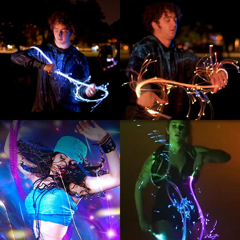 USB-Rechargeable PixelWhip | Lightweight Design with Full-Size Fiber Optics (130pcs 0.75mm, 22-178cm) | 360° Free Rotation